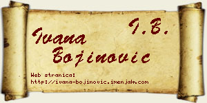 Ivana Bojinović vizit kartica